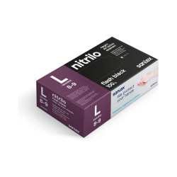 GUANTI IN NITRILE TAGLIA L SANTEX PACK (100PZ) 6 GR. - SENZA POLVERE - SENZA LATTICE - AMBIDESTRO - NON STERILE - COLORE NERO