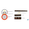 BARRA OIL IN SILLICONE PER PELLICOLA FORNO PER KYOCERA P2235
