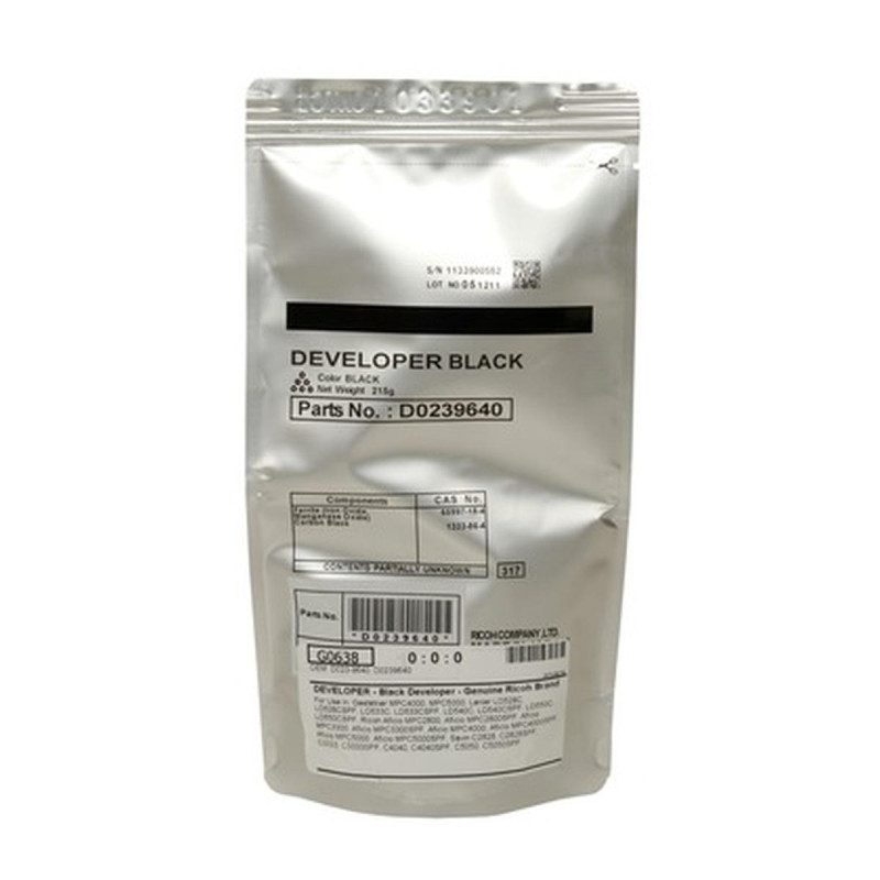 DEVELOPER ORIGINALE (D023-9640) PER RICOH AFICIO MP C2800 | 240K | NERO