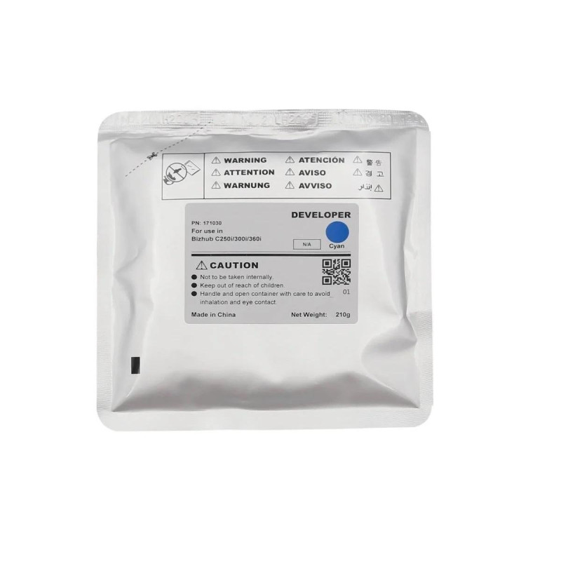 DEVELOPER COMPATIBILE (DV315C, DV621C) PER MINOLTA BIZHUB C250I (210G) CIANO