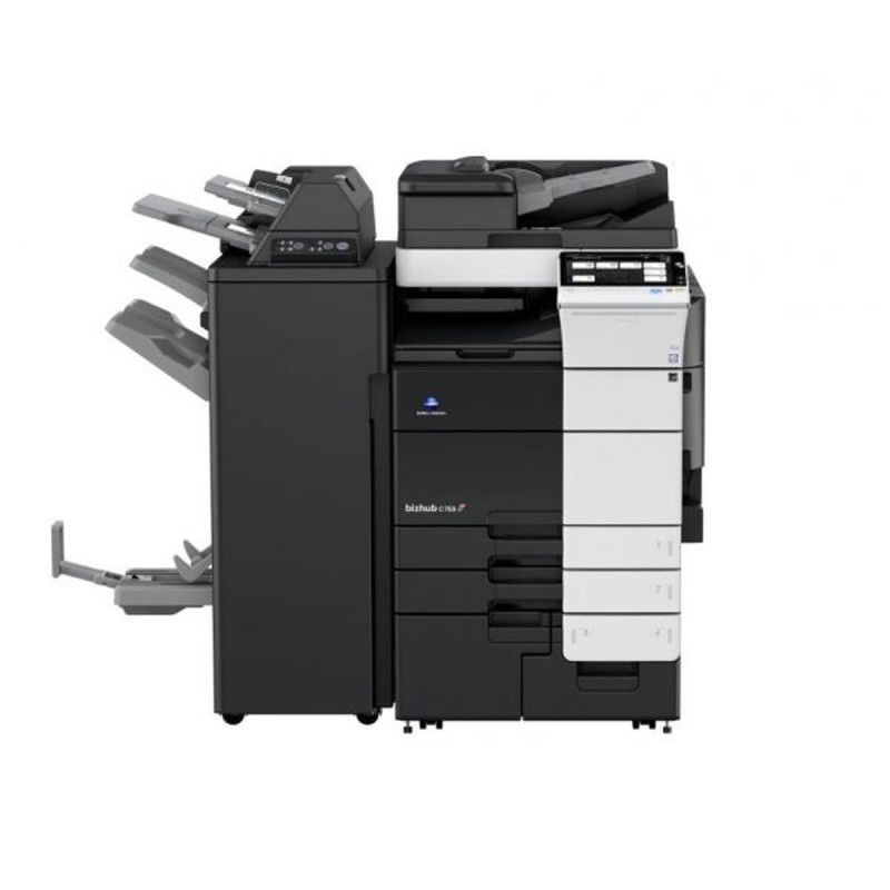 FOTOCOPIATORE USATO MINOLTA BIZHUB C759 | COPIE B/N 303.226 COL. 839.129	| DUAL SCAN | 4 CASS | FINISHER EXTERNE