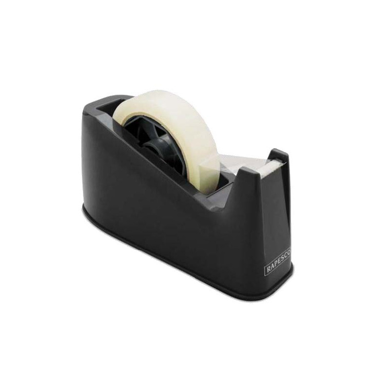 PORTA ROTOLO DI NASTRO ADESIVO RAPESCO PER NASTRO ADESIVO 25 MM X 66 M - NERO