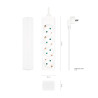 AISENS MULTIPRESA DA 4 PRESE SENZA INTERRUTTORE CON CAVO 3×1.5MM2 - 1.4M - COLORE BIANCO