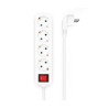 CIABATTA MULTIPRESA AISENS 4 PRESE CON INTERRUTTORE CON CAVO 3×1,5MM2 - 1,4M - COLORE BIANCO
