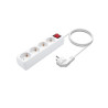 CIABATTA MULTIPRESA AISENS 4 PRESE CON INTERRUTTORE CON CAVO 3×1,5MM2 - 1,4M - COLORE BIANCO