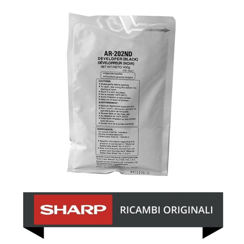 DEVELOPER ORIGINALE SHARP (AR-201DV) (1X400GR) 50K