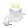 MULTIPRESA DA TAVOLO MULTIFUNZIONE AISENS CON 4 PRESE + 1XUSB-C - 3XUSB-A - LUCE NOTTURNA - 1,8 M - COLORE BIANCO