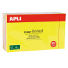 BLOCCO DI 400 FOGLIETTI ADESIVI RIPOS. APLI FUNNY 125X75 MM - 4 COLORI ASSORTITI FLUO