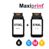 Maxiprint Multipack XL (PG-575XL + CL-576XL) Compatibile | Canon PIXMA TR4750i | K+CMY