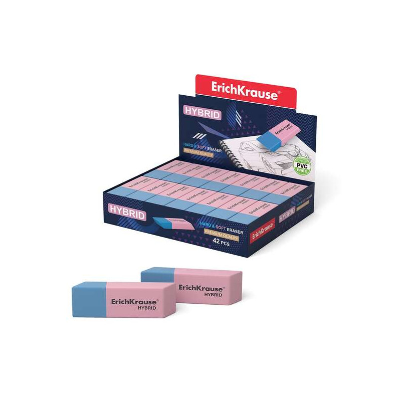 GOMMA BIFACCIALE IBRIDA ERICHKRAUSE - DIVERSI LIVELLI DI DUREZZA - GOMMA TERMOPLASTICA IPOALLERGENICA - ROSA E BLU