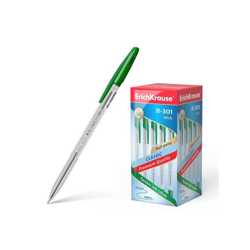 PENNA A SFERA ERICHKRAUSE R-301, PUNTA DA 1,0 MM - TRATTO DA 0,5 MM - VERDE