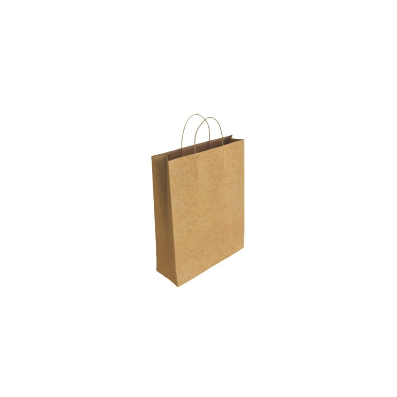 SACCHETTO DI CARTA KRAFT BISMARK - 10PZ - 32X10X24 CM - MARRONE