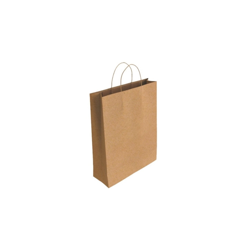 SACCHETTO DI CARTA KRAFT BISMARK - DIMENSIONI: 37X12X27 CM - MARRONE
