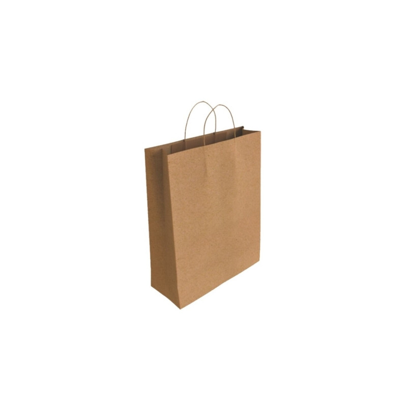 SACCHETTO DI CARTA KRAFT BISMARK - 10PZ - 40X14X32 CM - MARRONE