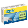 CONFEZIONE RAPID STRONG DA 1000 PUNTI METALLICI 24/6 - FINO A 30 FOGLI - FILO ZINCATO RINFORZATO - GAMBO DA 6 MM