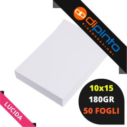 CARTA FOTOGRAFICA LUCIDA FORMATO 4R (10X15) 180GR 50 FOGLI
