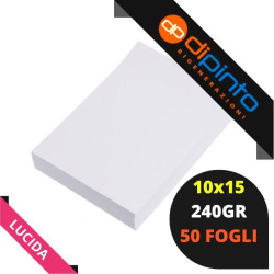 CARTA FOTOGRAFICA LUCIDA FORMATO 4R (10X15) 240GR 50 FOGLI