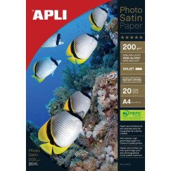 CARTA FOTOGRAFICA SATINATA APLI A4, 200 G/M², 20 FOGLI