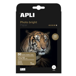 CARTA FOTOGRAFICA PHOTOBRIGHT APLI 13X18, 240 G/M², 50 FOGLI