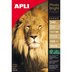 CARTA FOTOGRAFICA PHOTOBRIGHT APLI 10X15, 240 G/M², 100 FOGLI