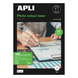 CARTA FOTOGRAFICA LASER A COLORI APLI A4, 210 G/M², 100 FOGLI