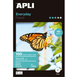 CARTA FOTOGRAFICA EVERYDAY APLI 10X15, 180 G/M², 100 FOGLI
