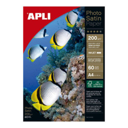 CARTA FOTOGRAFICA SATINATA APLI A4, 200 G/M², 60 FOGLI