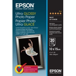 CARTA FOTOGRAFICA ULTRA LUCIDA EPSON - 10X15 CM - 300 G/M2 - 20FG