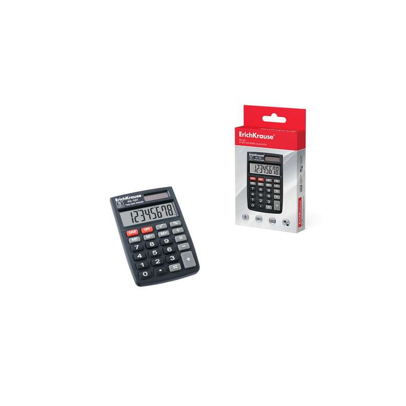 CALCOLATRICE ELETTRONICA ERICHKRAUSE A 8 CIFRE - DISPLAY LCD A 8 CIFRE  - A BATTERIA