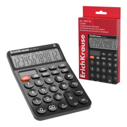 CALCOLATRICE DA TAVOLO CLASSICA ERICHKRAUSE DC-2792-12 - DISPLAY LCD A 12 CIFRE - SOLARE
