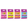 BLOCCHETTO DI 45 FOGLIETTI ADESIVI RIPOSIZIONABILI POST-IT SUPER STICKY - FORMA QUADRATA - 76X76 MM - COLORI ASSORTITI