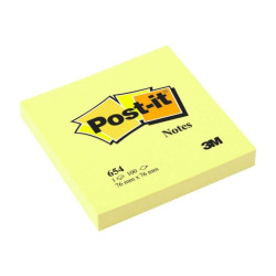BLOCCHETTO DI 100 FOGLIETTI ADESIVI RIMOVIBILI POST-IT, GIALLO CANARINO, 76X76 MM - GIALLO CHIARO