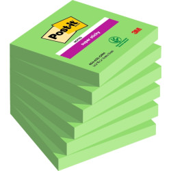 BLOCCHETTI DI POST-IT SUPER STICKY, 90 FOGLIETTI ADESIVI RIPOSIZIONABILI - 76X76 MM -  VERDE