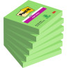 BLOCCHETTI DI POST-IT SUPER STICKY, 90 FOGLIETTI ADESIVI RIPOSIZIONABILI - 76X76 MM -  VERDE
