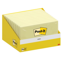 BLOCCHETTO DI 100 FOGLIETTI ADESIVI RIPOSIZIONABILI POST-IT - 76X127 MM- GIALLO CHIARO
