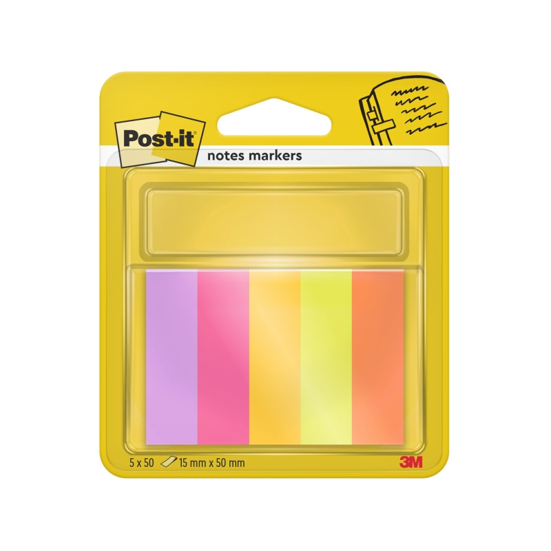 CONFEZIONE DA 5 BLOCCHETTI DI POST-IT DA 50 STICK RIPOSIZIONABILI