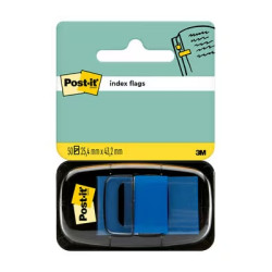 DISPENSER DI POST-IT CON 50 SEGNALIBRI RIPOSIZIONABILI 25,4 X 43,2 MM - FORTE ADESIONE - BLU