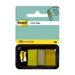 DISPENSER DI POST-IT CON 50 SEGNALIBRI RIPOSIZIONABILI 25,4 X 43,2 MM - FORTE ADESIONE - GIALLO