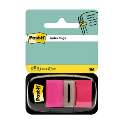 DISPENSER DI POST-IT CON 50 SEGNALIBRI RIPOSIZIONABILI 25,4 X 43,2 MM - FORTE ADESIONE - ROSA