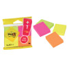 CONFEZIONE DA 4 BLOCCHETTI DI POST-IT DA 100 FOGLIETTI ADESIVI RIPOSIZIONABILI - COLORI NEON - 38X51MM - COLORI ASSORTITI