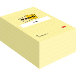 CONFEZIONE DA 6 BLOCCHETTI DI POST-IT DA 100 FOGLIETTI ADESIVI RIPOSIZIONABILI - 101X152 MM - GIALLO CHIARO
