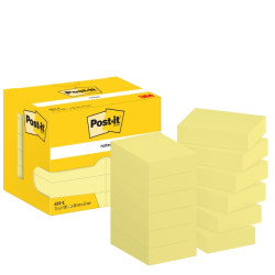 CONFEZIONE DA 12 BLOCCHETTI DI POST-IT DA 100 FOGLIETTI ADESIVI RIPOSIZIONABILI, 38X51 MM - SCATOLA - GIALLO CHIARO