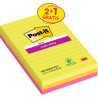 CONFEZIONE DA 3 BLOCCHETTI DI POST-IT SUPER STICKY DA 75 FOGLIETTI ADESIVI RIPOSIZIONABILI - 101X152 MM