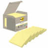 CONFEZIONE DA 6 BLOCCHETTI DI POST-IT DA 100 FOGLIETTI ADESIVI RICICLATI - 76X76 MM - GIALLO CHIARO