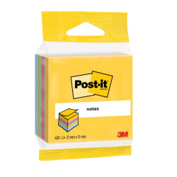 CUBO DI POST-IT DA 400 FOGLIETTI ADESIVI RIPOSIZIONABILI - 51X51 MM