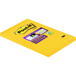 BLOCCHETTO DI 75 FOGLIETTI ADESIVI RIPOSIZIONABILI POST-IT SUPER STICKY - 101X152 MM - GIALLO ULTRA