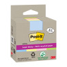 CONFEZIONE DA 4 BLOCCHETTI DI POST-IT SUPER STICKY DA 70 FOGLIETTI ADESIVI RICICLATI - 76X76 MM - GIALLO CHIARO