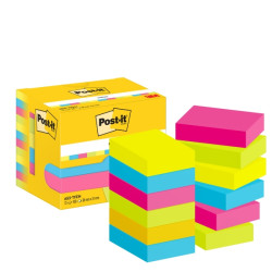 CONFEZIONE DA 12 BLOCCHETTI DI POST-IT DA 100 FOGLIETTI ADESIVI RIPOSIZIONABILI (38X51 MM), CON DISPENSER
