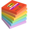 CONFEZIONE DA 6 BLOCCHETTI DI POST-IT SUPER STICKY DA 90 FOGLIETTI ADESIVI RIPOSIZIONABILI - 76X76