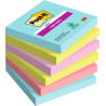CONFEZIONE DA 6 BLOCCHETTI DI POST-IT SUPER STICKY DA 90 FOGLIETTI ADESIVI RIPOSIZIONABILI - 76X76